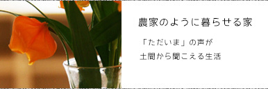 農家のように暮らせる家